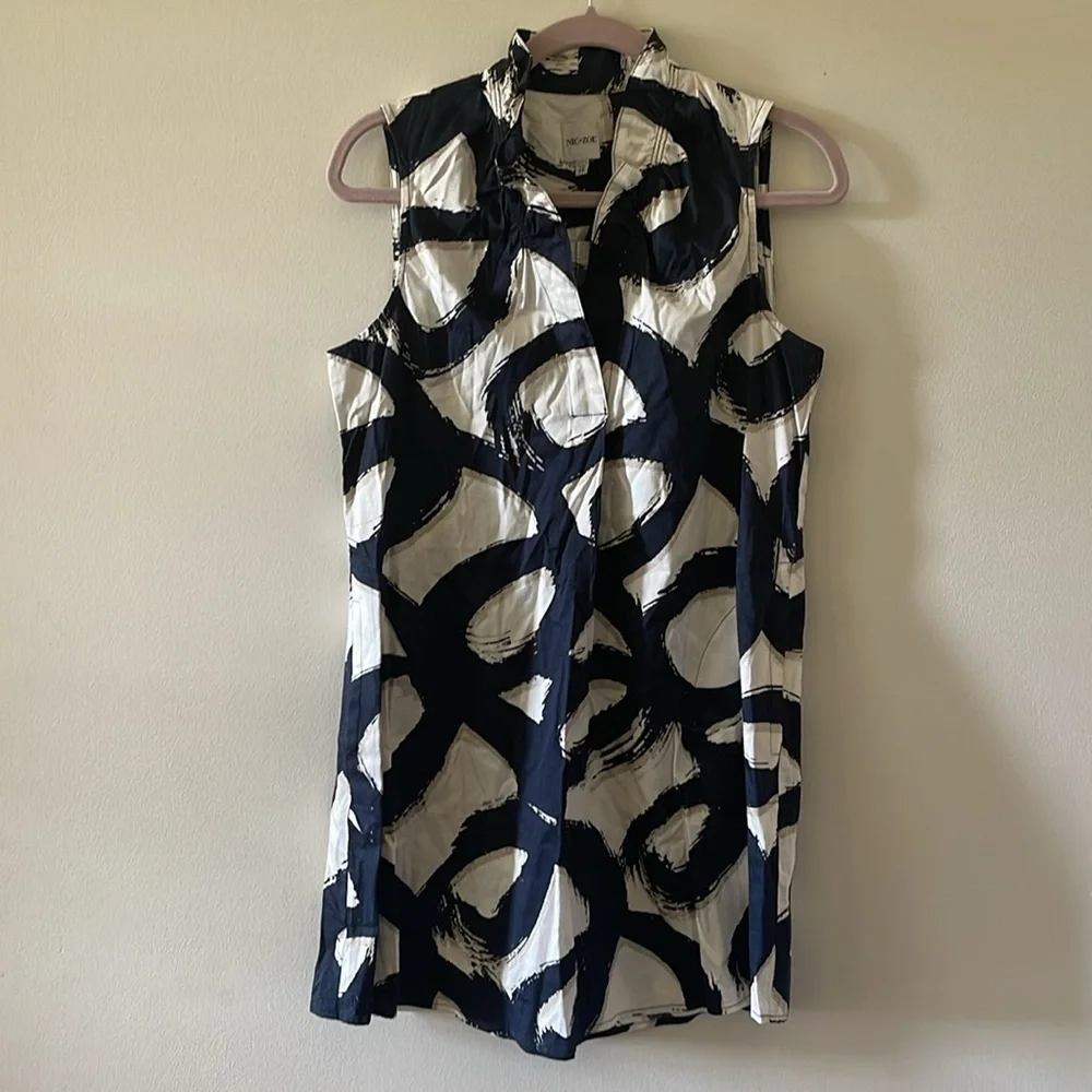 NIC + ZOE Squiggle print dress SZ PS - Picture 4 of 8